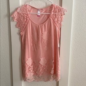 Pink lace top